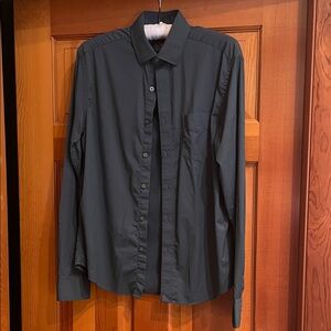 EUC UNTUCKit Men’s Dark Green Casual Button-Down Shirt Small Slim